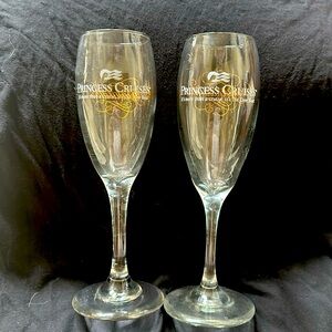 Pair of Princess Cruises Champaign glasses